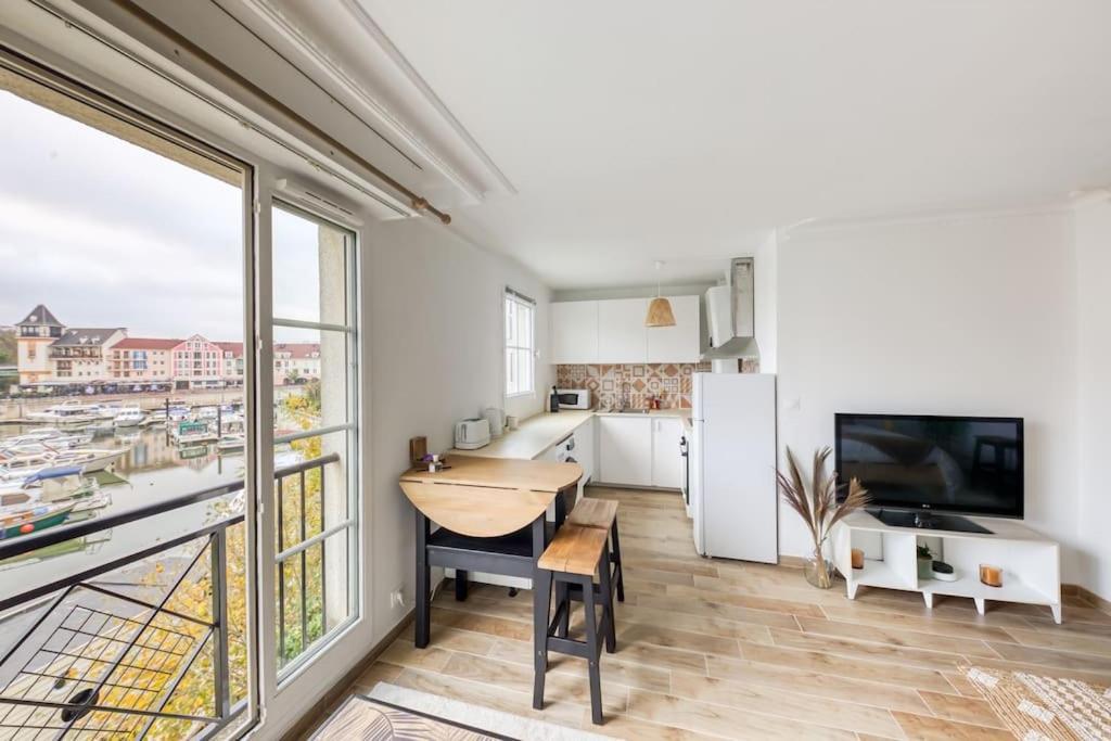 Studio Vue Direct Sur Le Port De Cergy, Parking Prive Gratuit Esterno foto